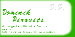 dominik pirovits business card